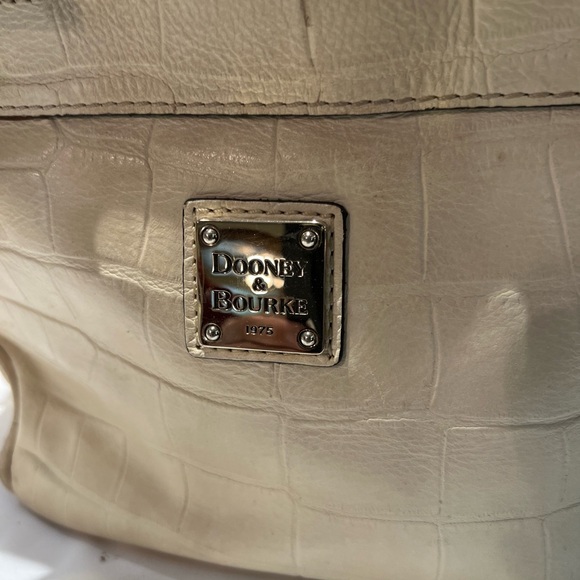Dooney & Bourke Cream Croc-Embossed Tote